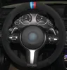 Coprivolante in pelle scamosciata nera azzurro blu rosso per BMW F87 M2 F80 M3 F82 M4 M5 F12 F13 M6 F85 X5 M F86 X6 M F33 F309625265