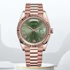 Senhoras relógio para homens mulheres de alta qualidade aço inoxidável movimento automático 36mm 40mm relógios pulseira de luxo casais relógios à prova d'água azul verde relógios de pulso