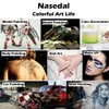 Nasedal Gravity Dual-action Mini 9cc Airbrush Paint Nail Spray Gun Makeup Paint Set Face Tattoo Art DIY Tool 0.2mm/0.3mm/0.5mm 240304