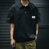 Summer short sleeved shirt for mens workwear oversized trendy brand loose half sleeved 2024 new t-shirt pure cotton shirt