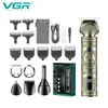 VGR Kit de toilettage tondeuse à cheveux 6 en 1 tondeuse à cheveux tondeuse à nez rasoir tondeuse à corps professionnel rechargeable métal Vintage V-106 240301