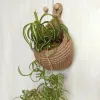 Manden 1/2 stuks Hangende Muur Groente Fruitmanden Handgeweven Jute Hangende Mand Traan Plantenmand Keuken Decor Opslagcontainer