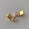 Bilandi joias modernas brincos geométricos tendência gota de vidro de alta qualidade para presentes femininos 240307