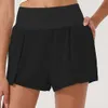 Lu wyrównaj cytrynę 2 w 1 Fiess Summer Running Women Lose High Talle Lycra Gym Yoga Shorts Kobieta oddychająca trening zużycie runng jogger gym sp sp.