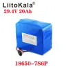 Liitokala 29.4V 20Ah 18650 3000MAH 7S6P 24V 250W 350W 500W 750W Batteria Ebike Batteria elettrica Batteria di bicicletta 24V 20A AH