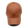 Plain New Cap Women Leather Snapback Casquette Brand Adjustable Bone PU Hats For Men Dad Winter Baseball Caps 201023250j