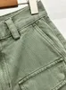 Shorts femininos jeans para mulheres 2024 verão primavera cintura alta estilo safari simples cor sólida jeans