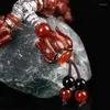 Bracciale di perle di Bodhi di loto fatto a mano con gocce di sangue di Strand Hainan