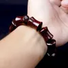 Strand Natrual Wood Zambian Blood Red Sandalwood Star Spotted Buddha Beaded Bracelet Bamboo Beads Transfer Jewerly 15 20MM