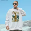 Herrtröjor tröjor moroni Ett fantastiskt ljud av en trumpet bomulls tröja för man casual överdimensionerad vintage pullover trendy märke all-math mens hoodies l240315