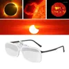 Zonnebril 1/2 stuks Zonsverduisteringsbril Clip-on Veiligheidswaarneming UV-licht Doorschijnende directe zonobservatielens