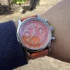 Zegarwnerzy tajemniczy kod 41 mm mężczyzn Watch Japan VK64 MOVT Chronograph zegar Zegar Bubble Glass 316L SS Watches Waterproof 5Bar 2024