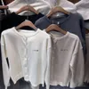 Miu Shirt Designer Оригинальное качество Женские блузки Рубашки Майяра Письмо Кардиган Свободный и удобный универсальный тренд