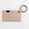 10pcs Bag Parts Cute PU Small Mirror With Key Ring Carry-on Mix Color