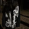 Eşarplar Koreli Sonbahar Kış Kara Koyu Anime Jacquard Moda Eşarp Şal Örtü Erkekler Kadın Y2K Giyim Dekorasyon UNISEX
