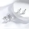 Smyoue 18k Plated 022ct Stud Earrings for Women Solid 925 Sterling Silver Lab Diamond Screw Back Ear Jewelry 240227