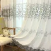 Rideaux Européens De Luxe Creux Soluble Broderie Fenêtre Écrans Rideaux Pour Salon Chambre Fenêtre Rideaux Sheer Tissu #4