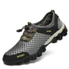 HBPノンブランドSuxi Suxi Shoes for Mens Suxie Breasable Leisure Mesh Sports Shows with Hollow Mesh Outdoor Mountaineering and Hiking Shoes