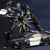 Giocattoli di trasformazione Robot Black Mamba Trasformazione BMB LS-02 LS02 Roadblock Police Car MPM05 Film 5 Versione in lega Action Figure Robot Toys yq240315