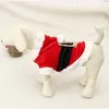 Hundkläder Red Pet Christmas Transformations Santa Claus Clothing Classic Coat