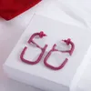 Boucles d'oreilles en cristal de luxe lettre V Stud marque classique créateur de mode femmes Rose rouge noir strass fête de mariage diamant bijoux cadeau de saint valentin