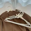 Hängare 2st Rymdbesparande miljövänliga ingen luktbutik Display Faux Pearl Rack Kläderhängare Hemtillbehör