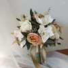 Fiori nuziali Sposa Bouquet da damigella d'onore Simulazione Rose Oggetti di scena da viaggio per