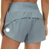 LL Women Yoga Outfits Short Lined Running Shorts With Zipper Pocket Gym Ladies Casual Sportswear For Girls Exercise Fitness 0160