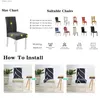 Chair Covers Dining Room Chair Covers Set of 4 Stretch Spandex Anti-dirty Removable Chairs Seat Slipcvoer For Home Hotel L240315