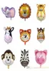 MIMIS Animal Foil Foil Balon Jungle Safari Podwójne bok Balony dla dzieci zoo motyw urodzinowy Dekoracja Dekoracja 3771391