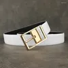 Riemen Hoge Kwaliteit Klassieke Pin Gesp Mannen Lederen Designer Luxe Witte Tailleband Casual Jongens Jeans Ceinture Homme