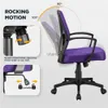 Camp Furniture Adjustable Mesh Office Chair Mid Back Executive Chair with Wheels Purple YQ240315