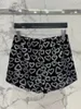 Röcke 12.19 KlasonBell Fashion Vintage Classic Pailletten Stickerei Liebesmuster Samtrock Damenkleidung oder Shorts mit hoher Taille