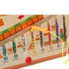 磁気色と数の迷路モンテッソーリのおもちゃ3年前の木製パズルアクティビティボード学習教育カウント240307
