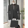 Men's Suits Burgundy Black Grey Light Khaki Men 2 Buttons Wedding Tuxedo Terno Masculino Prom Groom Pcs Slim Fit Blazer Jacket Pant