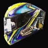 Casque de moto intégral shoei X14 x-quatorze jaune Daijiro visière anti-buée homme équitation voiture motocross course casque de moto