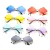 Lunettes de soleil mode drôle nuage en forme de nuances nuages gland sans monture Steampunk Disco lunettes