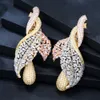 Missvikki Fashion Luxury Earrings for Women Bridal Drop Dangling Earrings Party Romantic Charm Wedding Jewelry Gifts 240307