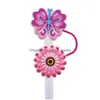 Boire Sts Papillon Fleur Sile St Toppers Accessoires ER Charms Réutilisable Anti-éclaboussures Bouchon Anti-poussière Décoratif 8 Mm / 10 Mm Livraison Directe Otiqw