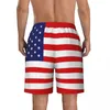 Mäns shorts Summer Board Men USA Flag Surfing Red White Blue Custom Diy Short Pants Hawaii Snabbt torra badstammar plus storlek