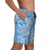 Calções masculinos ornamentais florais paisley ginásio verão tradicional corrida surf praia homem respirável elegante plus size calções de banho