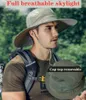 Fishing Hat Strong fabric UPF 50 Waterproof Anti UV Sun Protection Big edge Detachable Breathable Outdoor Men Hiking boonie 240309