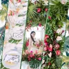 Dekorativa blommor konstgjorda palmblad kit falska deliciosa faux fronds tropiska växter grönska djungel hawaiian temapest dekor