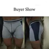 Underbyxor 4st/mycket bekväma långa ben korta män boxare shorts manlig u -konvex man underkläder cueca masculina m - 3xl