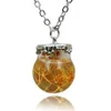 Ожерелья с подвесками из морских водорослей, стеклянный шар, ожерелье из натуральных твердых кристаллов, подвески для девочек, яркие цвета, Jewelry1242Z