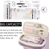 Kawaii Purple Pencil Cases Stora kapacitet Pen Bag Pouch Holder Box For Girls Office Student Stationy Organizer School Supplies 240306