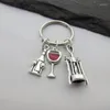 Porte-clés vin porte-clés amoureux pendentif chaîne charme cadeau