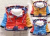 2016 Abbigliamento per bambini Cappotto per bambino Ragazzi invernali giacche calde a maniche lunghe Colore abbinato Capispalla spesso con cappuccio8243590