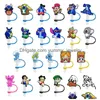 Drinking Sts 32Colors Halloween Blue Elf Mouse Sile St Toppers Accessories Er Charms Reusable Splash Proof Dust Plug Decorative 8Mm Pa Otuip