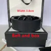 Fashion Classic Men Designer Belts Womens Mens Casual Letter Smooth Buckle Luxury Belt 20 Färger Bredd 3 8 cm med Box AAAAA3250Z